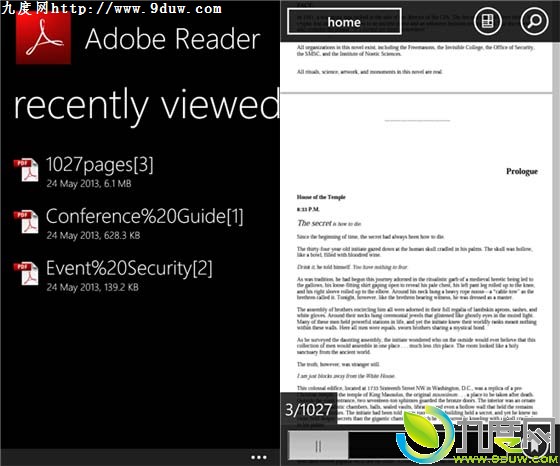Windows Phone 8版PDF阅读器Adobe Reader终于来了