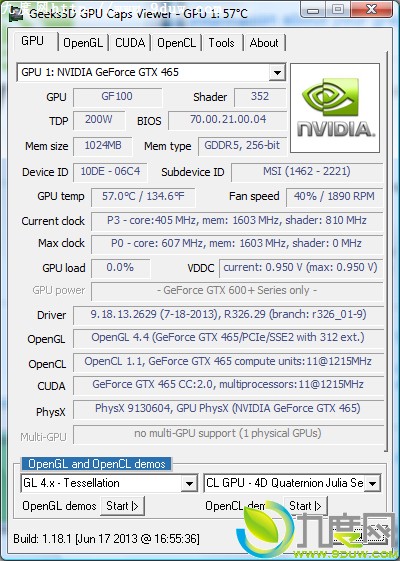 NVIDIA发布首款OpenGL 4.4驱动—326.29版驱动