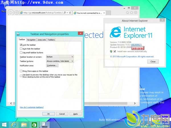 Windows 8.1最新版截图泄露：任务栏可显示Modern应用