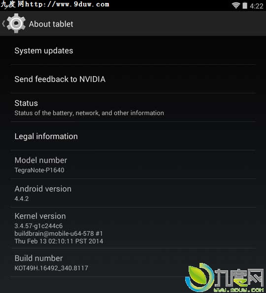 NVIDIA开始向Tegra 4公版平板推送安卓4.4.2更新
