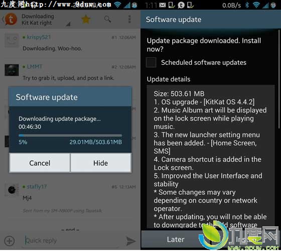 三星Galaxy Note3喜获Android 4.4更新