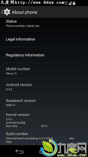 Sprint版Nexus 5已获Android 4.4.3更新