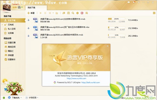 迅雷VIP尊享版2.0.12正式版:全新界面，精简版内增加幸福树插件