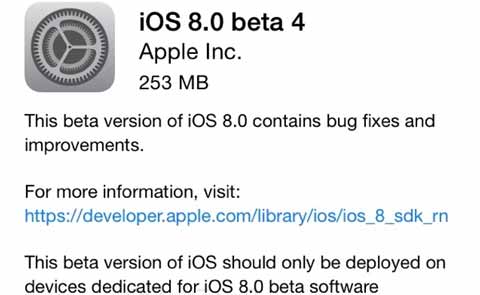 iOS 8 Beta 4测试版发布：Tips提示应用
