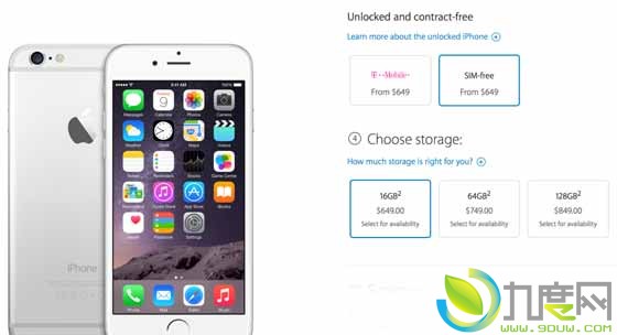 全网通！无锁版iPhone 6/6 Plus官方开卖