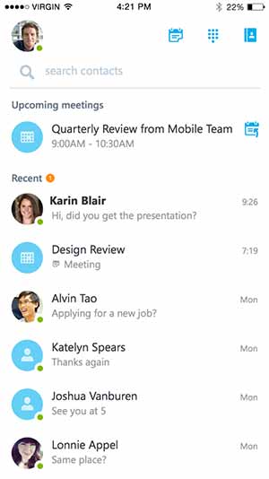 iOS版Skype for Business正式发布