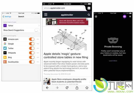 iOS版Firefox火狐浏览器正式发布：支持iPhone/iPad/iPod