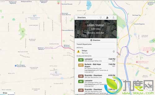 Apple Maps更新：增加洛杉矶公共交通信息