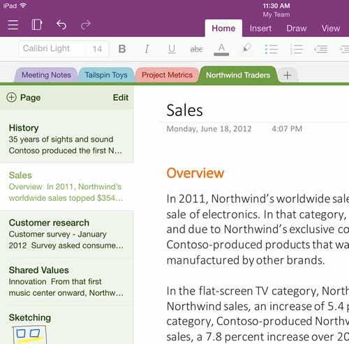微软OneNote Android版和iOS版重大升级,iPad版和iPhone版OneNote将整合为iOS系统通用版