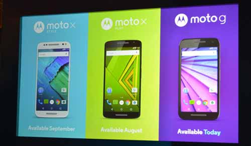Moto X Style、Moto X Play和Moto G智能手机。