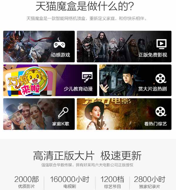 天猫魔盒活力版M12首发开卖：199元/还送5千天猫积分