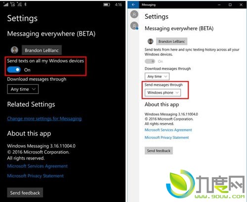 Win10 Build 14327手机版推送：支持PC收发短信