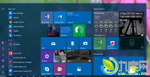 Win10 Build 14328启用新版开始菜单：直接显示所有应用