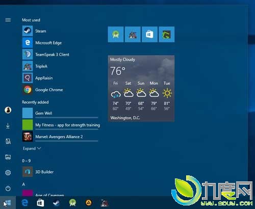Win10 Build 14328启用新版开始菜单：直接显示所有应用
