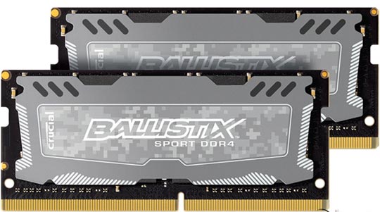 Crucial发布首款发烧级DDR4 SO-DIMM笔记本内存：32GB套装/1180元