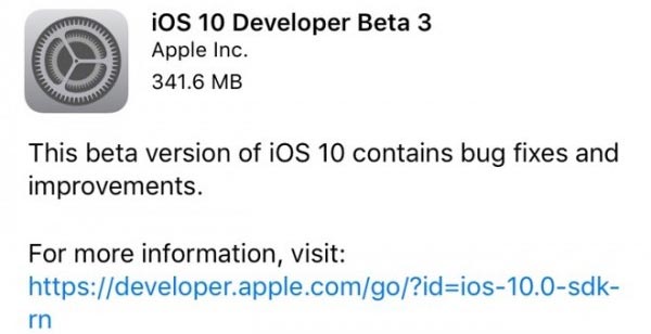 苹果iOS10 Beta3固件下载：附更新内容及刷机教 程