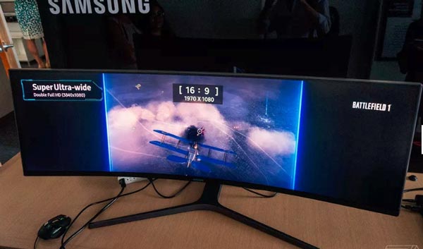 真·带鱼屏！三星发布49寸32:9显示器CHG90！支持FreeSync 2标准