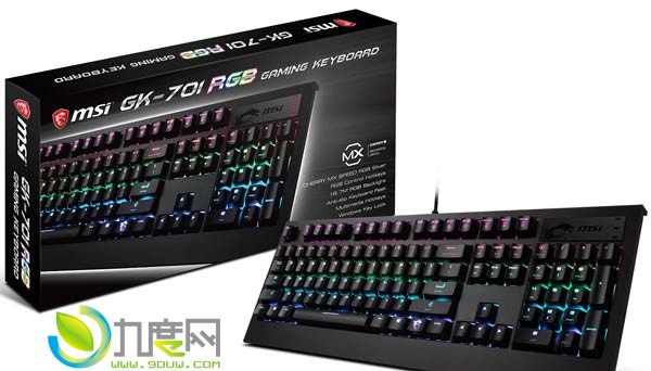微星推出GK-701机械键盘！Cherry MX Speed银轴+RGB LED灯