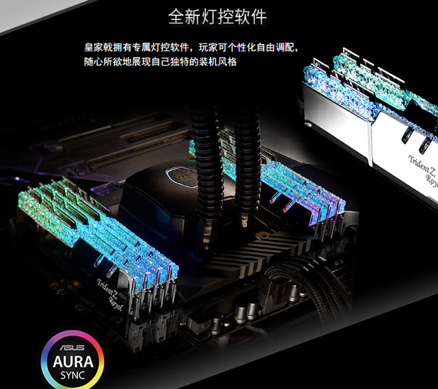 芝奇Trident Z Royal皇家戟系列DDR4 16G内存套件开卖:1599元