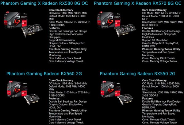 华擎发布RX 580/570显卡:挖矿和游戏都有