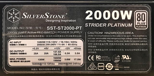 银欣发布全球首款80PLUS Platinum白金认证2000W电源：转换效率达92％
