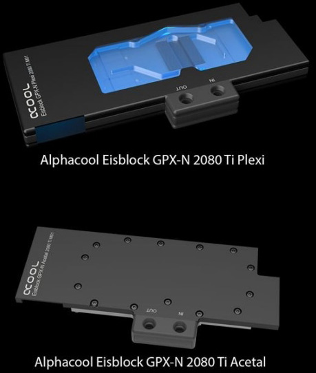 Alphacool发布4款NVIDIA RTX系列显卡专用水冷散热头