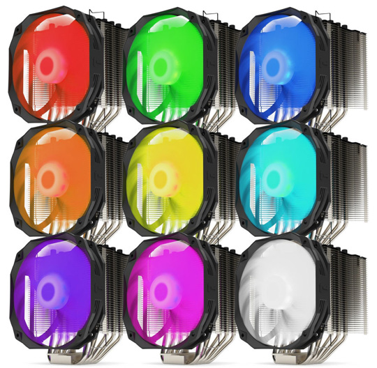 SilentiumPC推出全新塔式CPU散热器：9个RGB LED灯