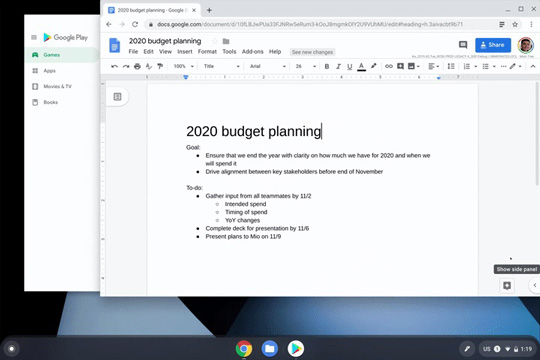 谷歌Linux桌面操作 系统Chrome OS 78最新稳定版发布:虚拟桌面、一键通话
