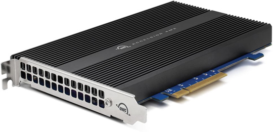 持续读取6775MB/s！OWC发布最强SSD Accelsior 4M2：四块M.2 SSD合成