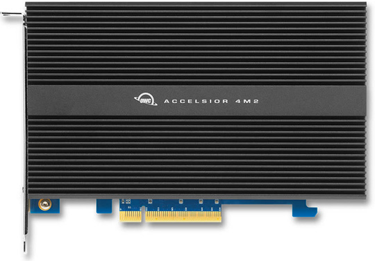 持续读取6775MB/s！OWC发布最强SSD Accelsior 4M2：四块M.2 SSD合成