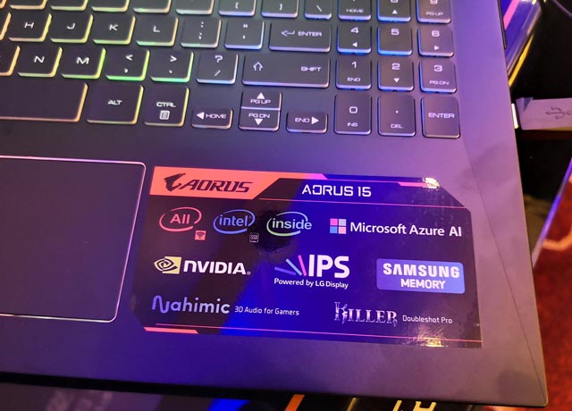 CPU/GPU智能分配！技嘉发布全球首款Azure AI智能笔记本Aorus 15