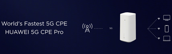 华为发布世界最快5G路由器5G CPE Pro：3秒就下载1部电影