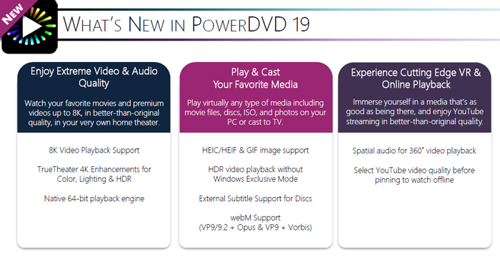 蓝光播放器PowerDVD 19正式发布：支持8K超高清视频播放