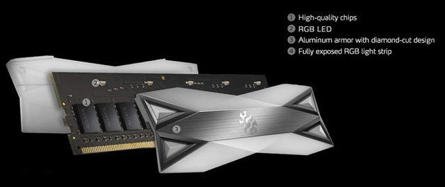 威刚发布XPG Spectrix D60G DDR4内存条：可超频至4133MHz