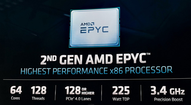 AMD正式发布二代霄龙处理器：64核心128线程