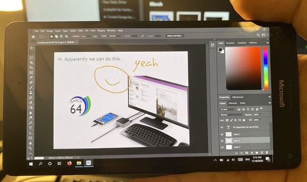 微软Lumia 950 XL可运行桌面版Photoshop：体验超乎预期