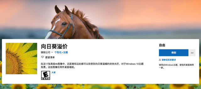 微软17张4K分辨率Windows 10主题壁纸《向日葵》免费下载