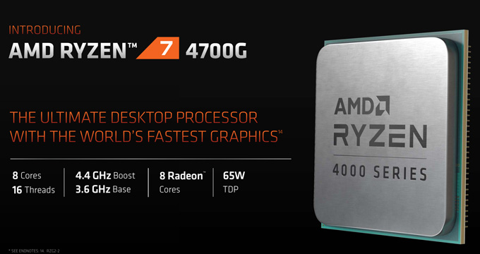 7nm Zen2 APU终于来了！AMD正式发布锐龙4000G/3000G处理器