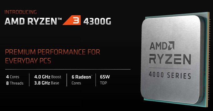 7nm Zen2 APU终于来了！AMD正式发布锐龙4000G/3000G处理器