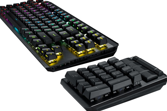 华硕推出全新ROG Claymore II机械键盘:自带有可拆卸数字键盘