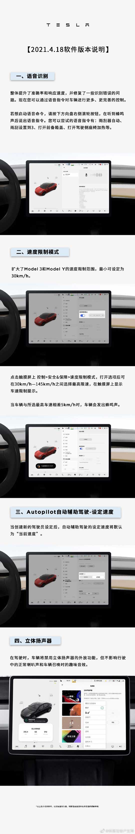 特斯拉最新OTA推送！包括速度限制、自动辅助驾驶等