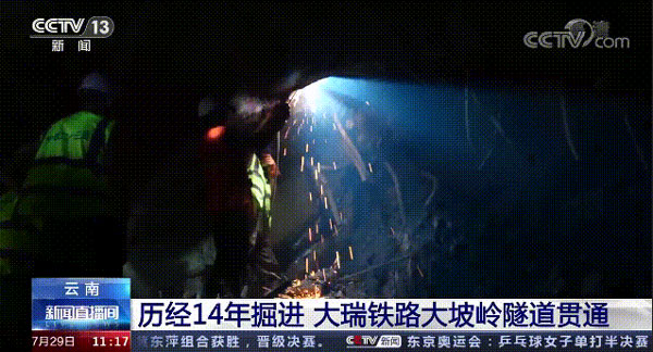 历经14年！大瑞铁路(大理至瑞丽)大坡岭隧道终于贯通：全长14.66公里
