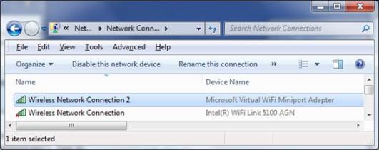 Microsoft Virtual WiFi Miniport Adapter