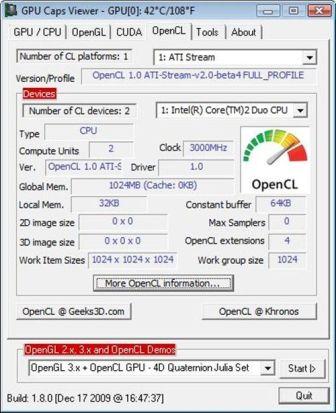 GPU Caps Viewer1.8 ֧OpenCL