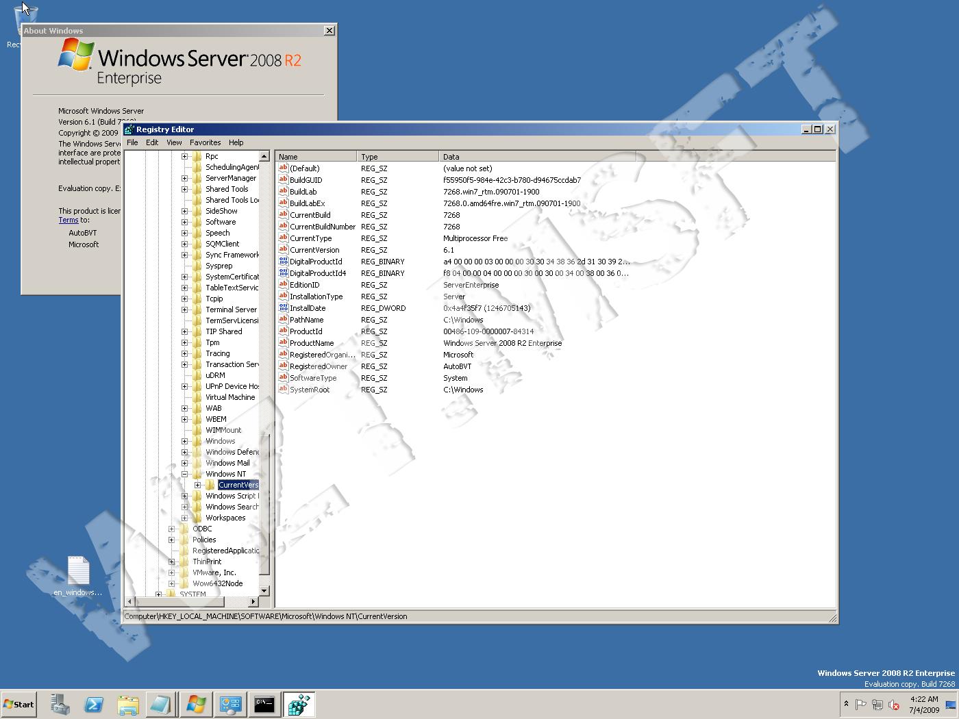 Windows Server 2008 R2 pre-RTM build 7268 x64 