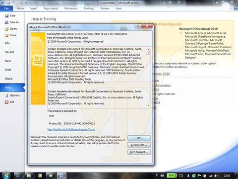 ΢Office2010 Build 4417 °й©ͼ