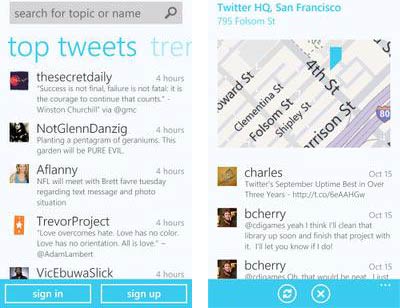 Twitterͻ for Windows Phone 7