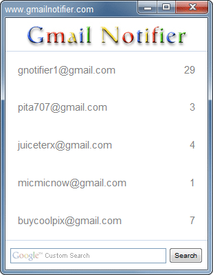 GmailʼGmail Notifier 1.0.0.83