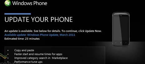 微软Windows Phone 7手机“NoDo”开始升级