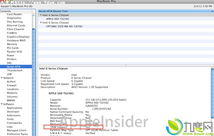 ƻʾMac OS X Snow Leopard֧SSD TRIM